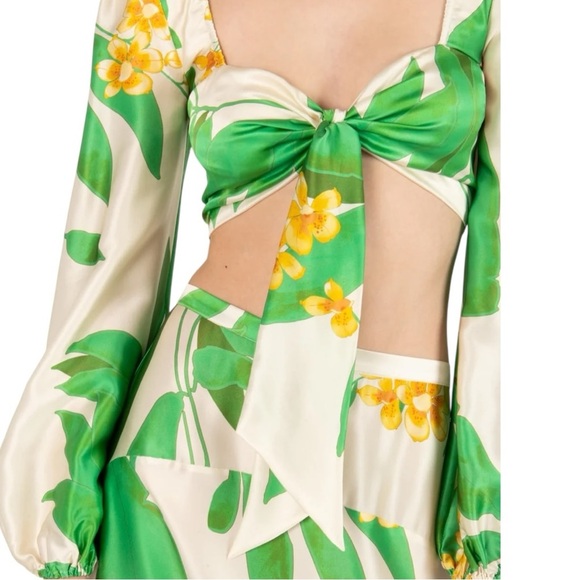 Secret Mission Natalie Silk Top AND Skirt - 100% Silk WHOLE OUTFIT Size Large - Picture 9 of 13